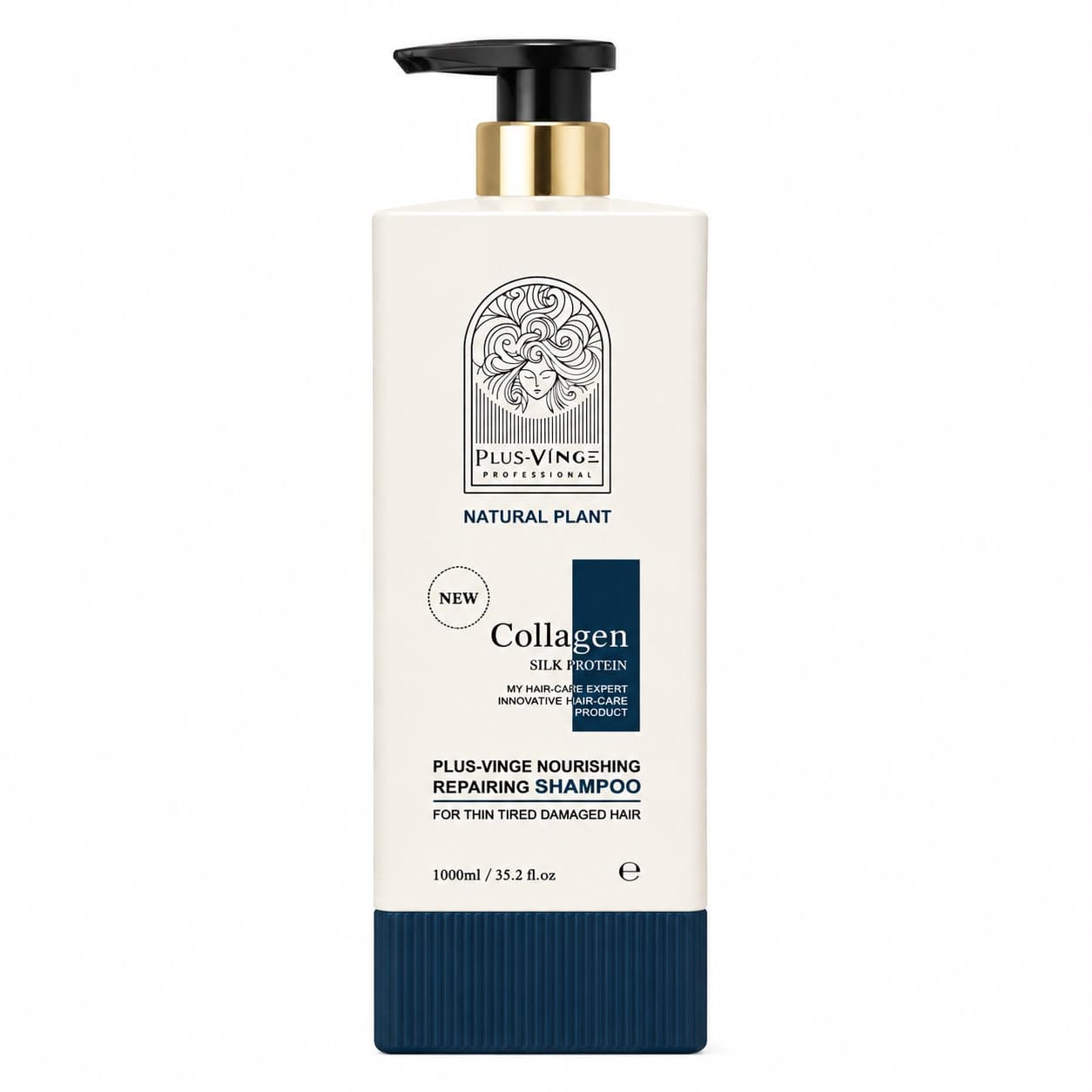 Shampoo Plus-Vinge Natural Plant Collagen 1000 ml